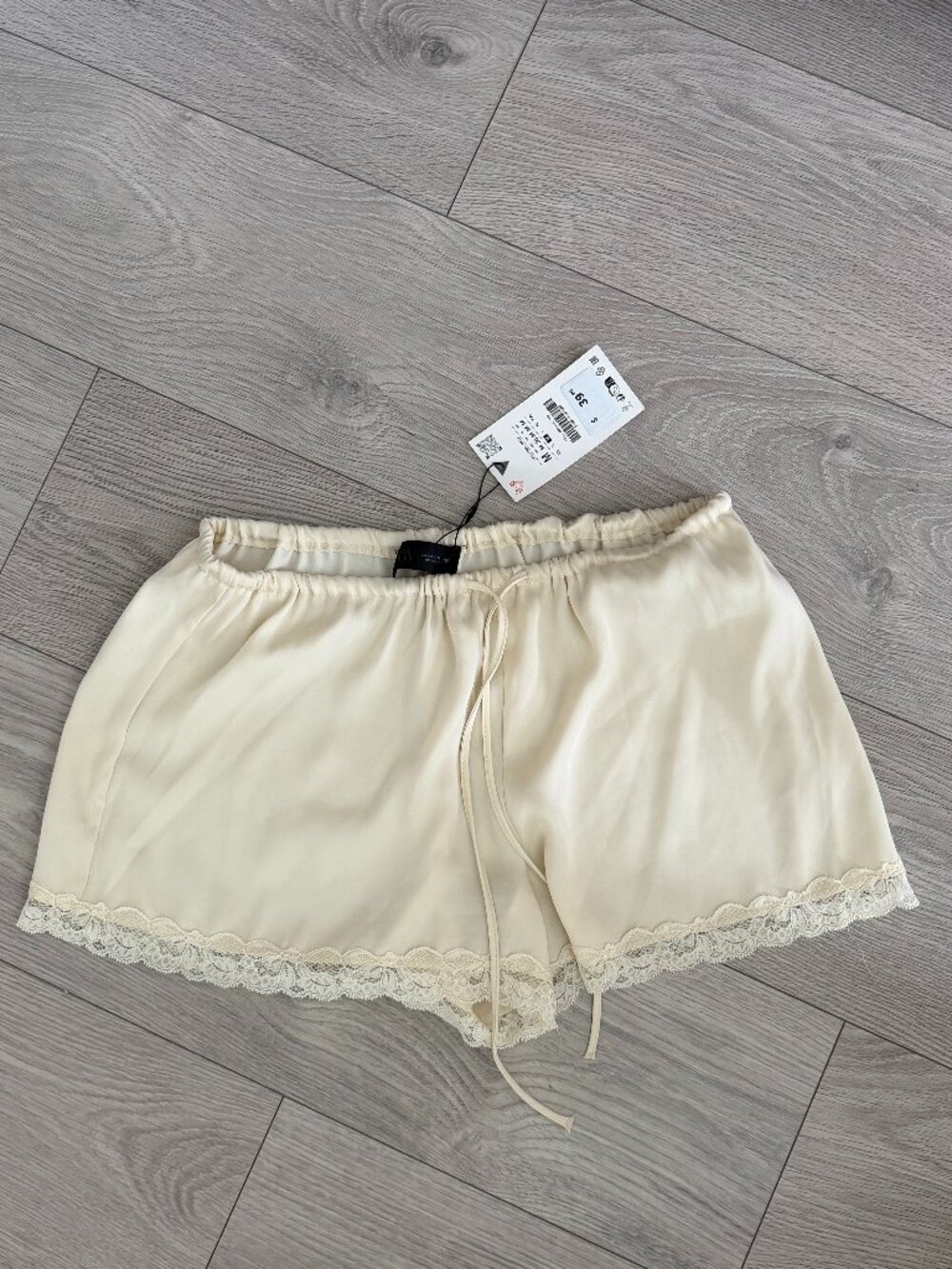 Zara Satin Lace Shorts